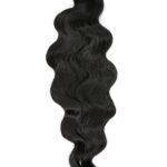 24 inch body wavy braiding hair natural black human synthetic blend