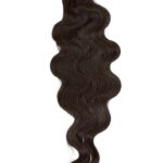 24 inch body wavy braiding hair dark brown human synthetic blend