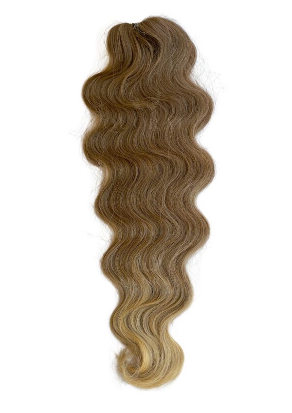 24 inch body wavy braiding hair ombre beach blonde human synthetic blend