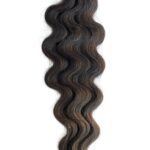 24 inch body wavy braiding hair ombre chestnut brown human synthetic blend