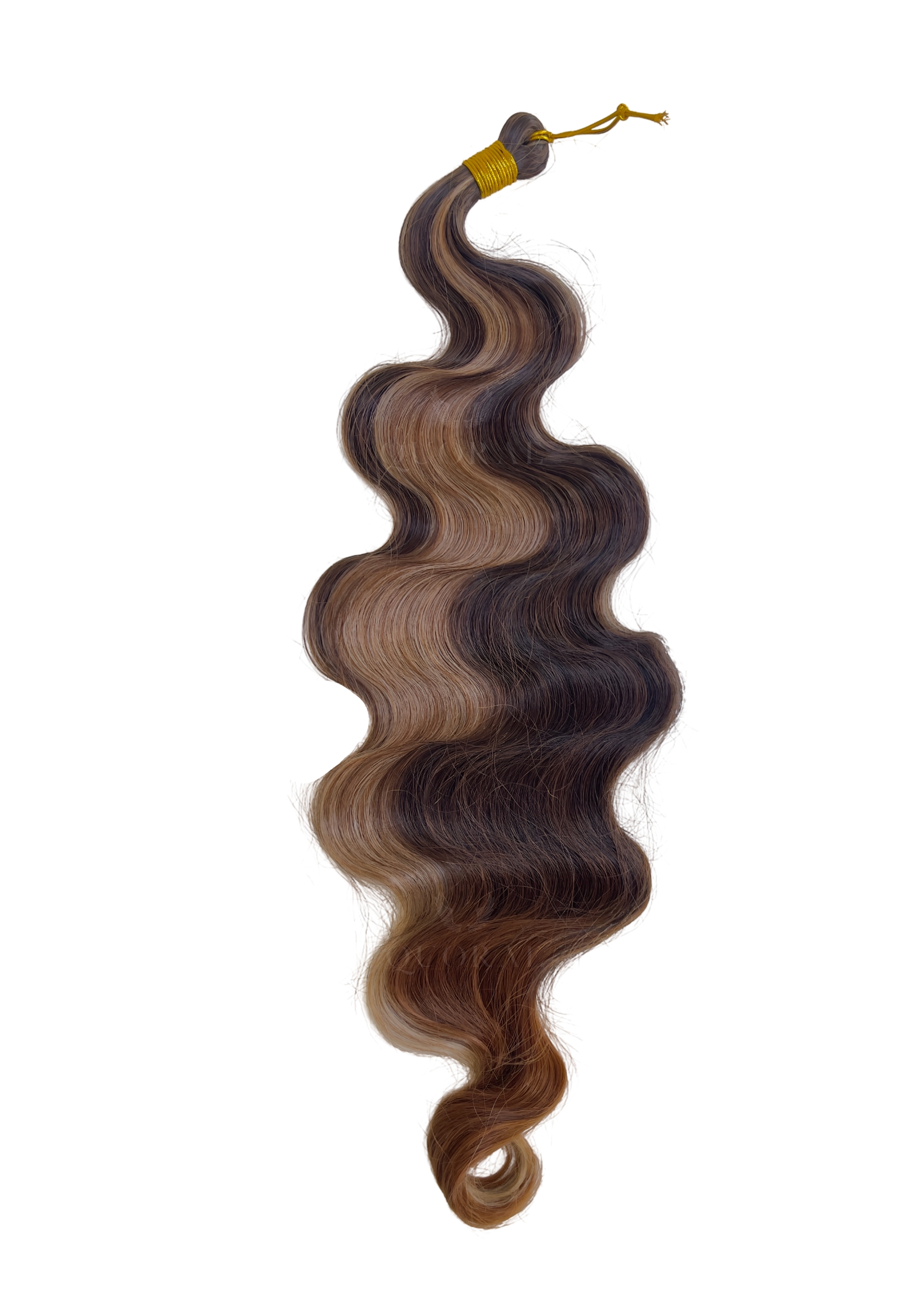 Synthetic Body Wave Highlight Caramel Mocha Body Wave Braiding/Crochet Extensions
