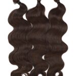 24 inch body wavy braiding hair cinnamon brown human synthetic blend