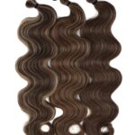24 inch body wavy braiding hair highlight cinnamon brown human synthetic blend